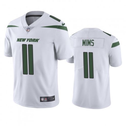 Men New York Jets #11 Denzel Mims Nike White Vapor Limited NFL Jersey->new york jets->NFL Jersey